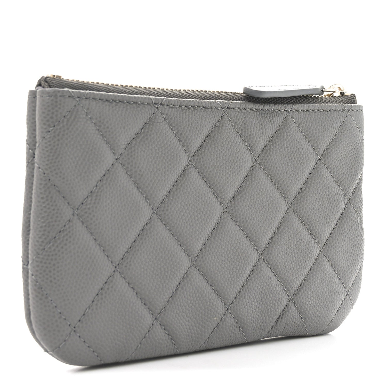 Chanel Caviar Quilted Small Cosmetic Case Grey 3 of 7