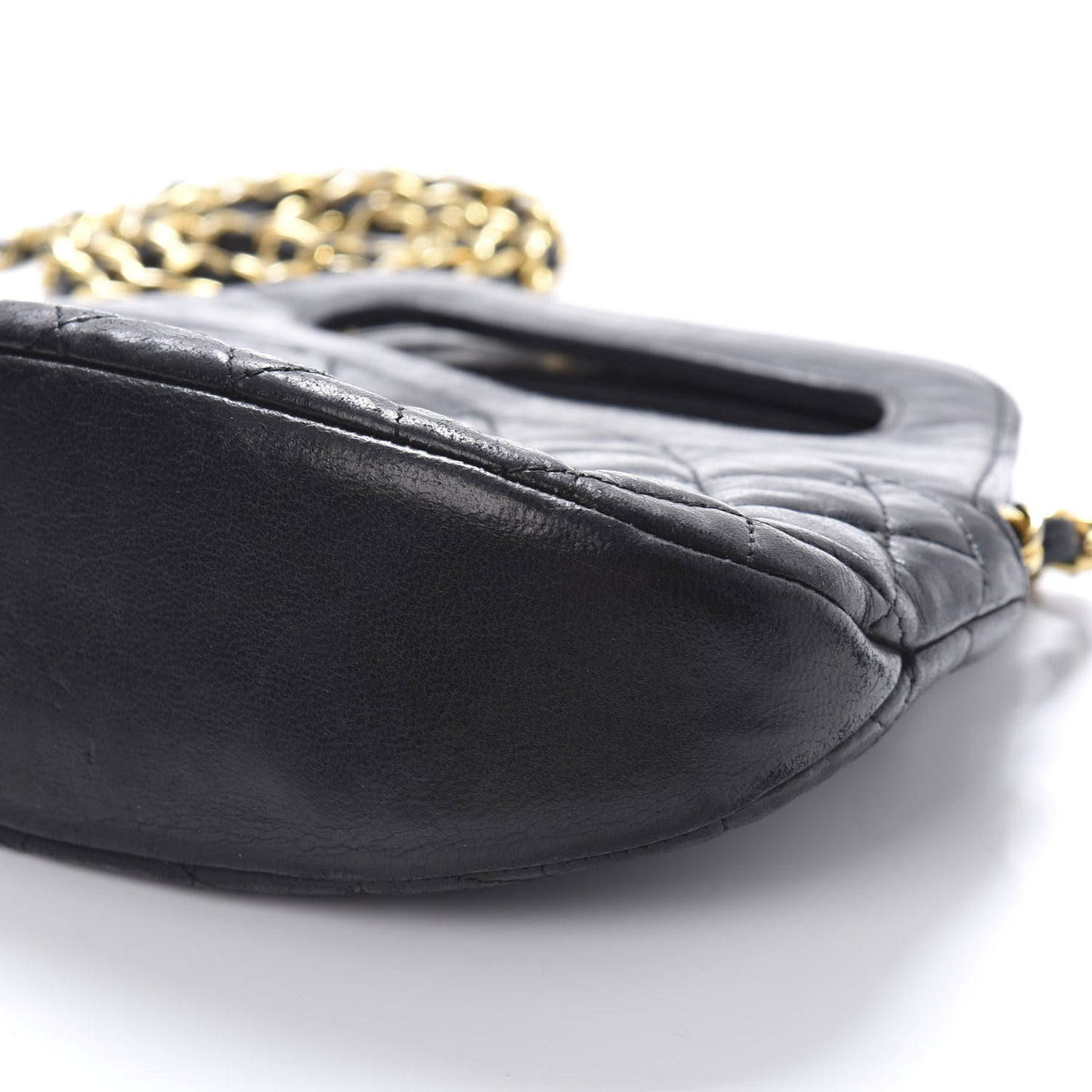 Lambskin Quilted CC Shoulder Bag Black