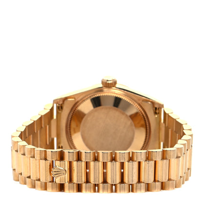 Rolex 18K Yellow Gold 31mm Oyster Perpetual Datejust President Watch Black 68278 3 of 4
