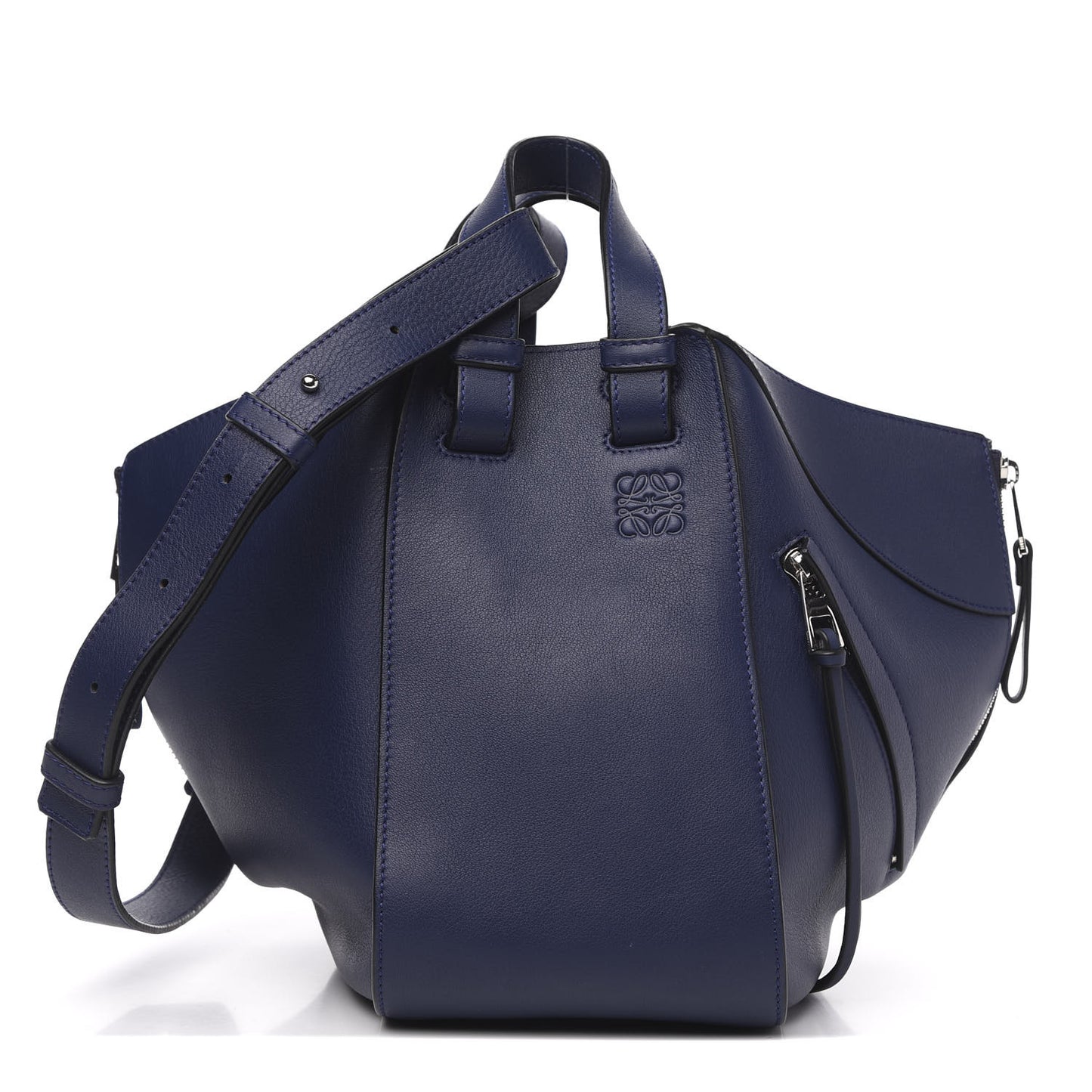 Calfskin Medium Hammock Shoulder Bag Marine