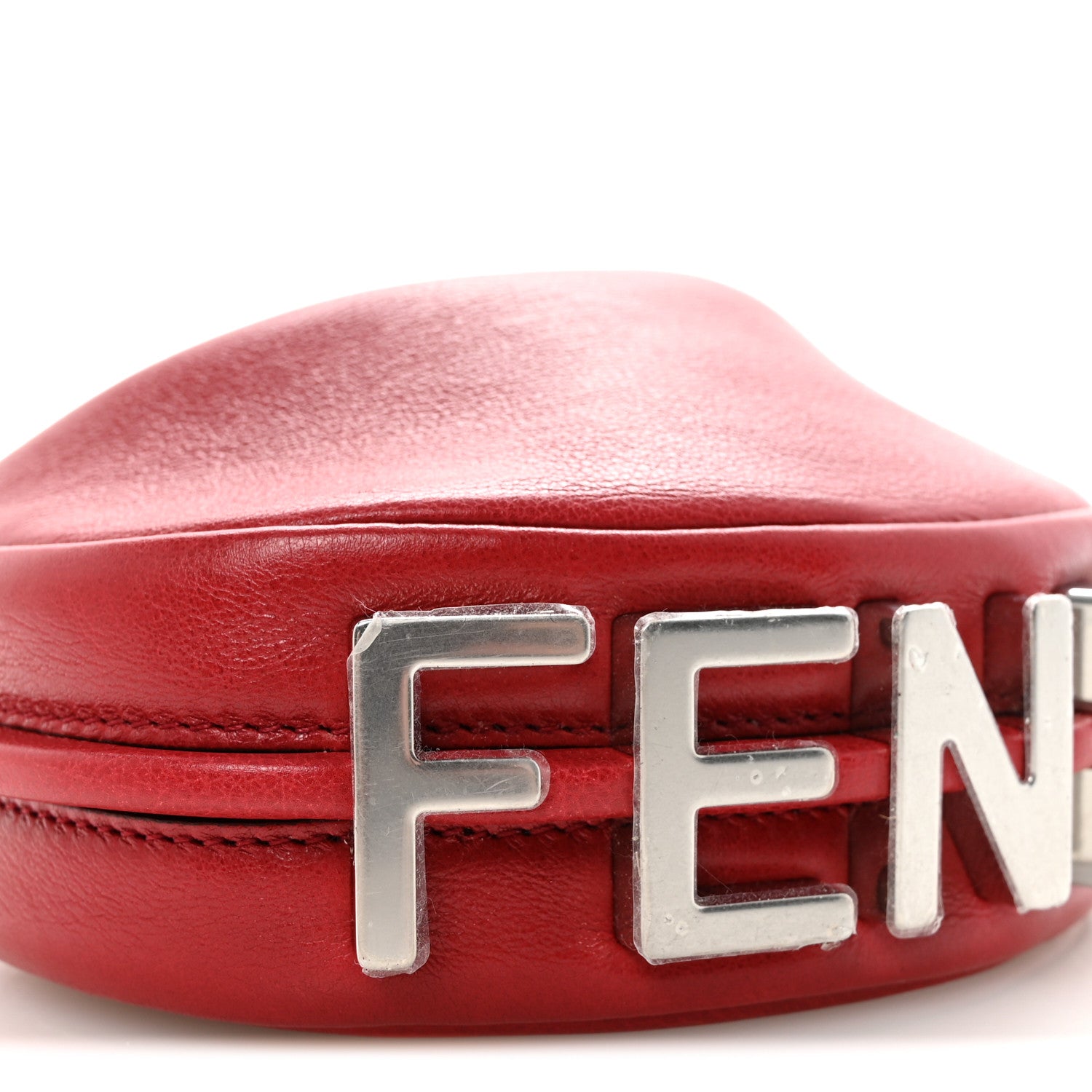 Fendi Vitello Grace Matte Nano Fendigraphy Hobo Charm Scarlet 9 of 10