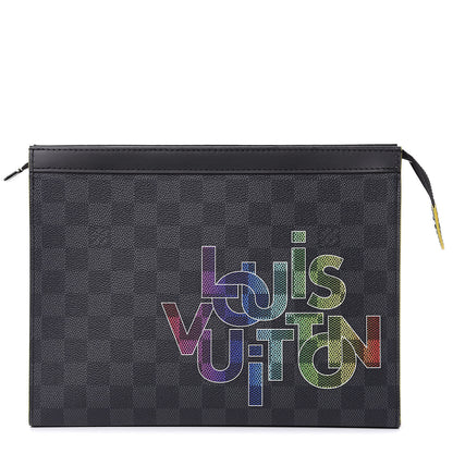 Louis Vuitton Damier Graphite Pochette Voyage MM Yellow 1 of 10