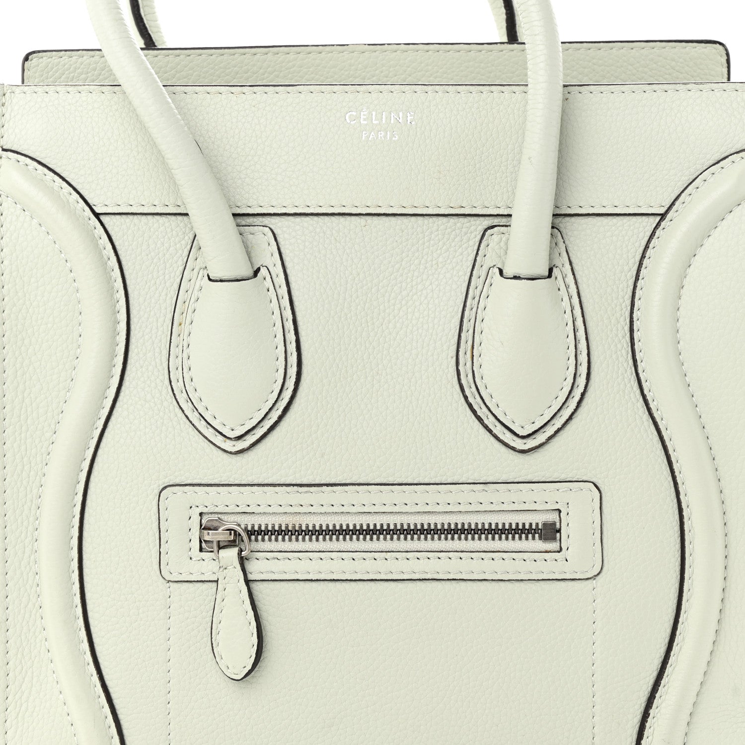 Celine Drummed Calfskin Micro Luggage Lune 7 of 13