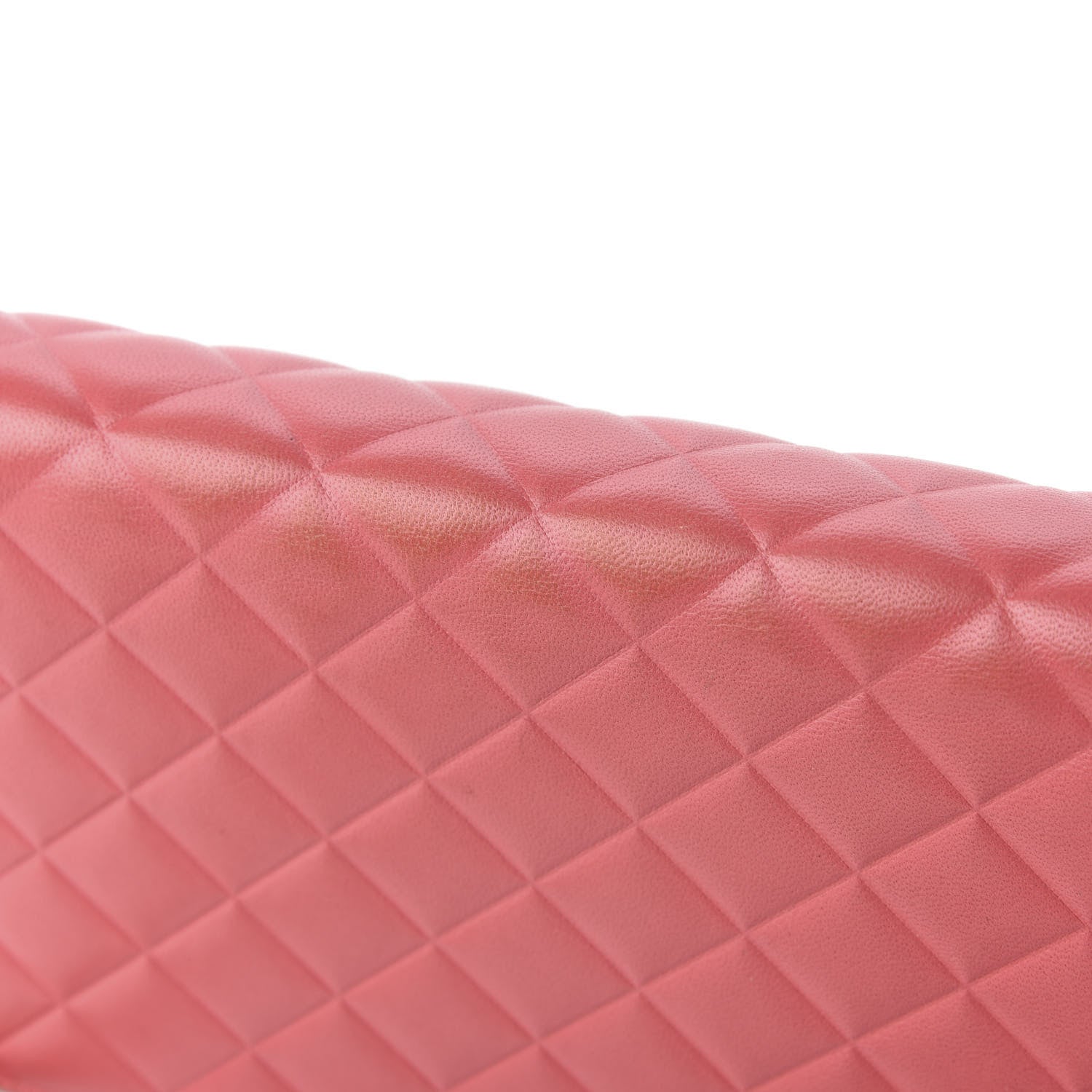 Chanel Goatskin Quilted Diamond CC Wallet On Chain WOC Pink 11 of 12