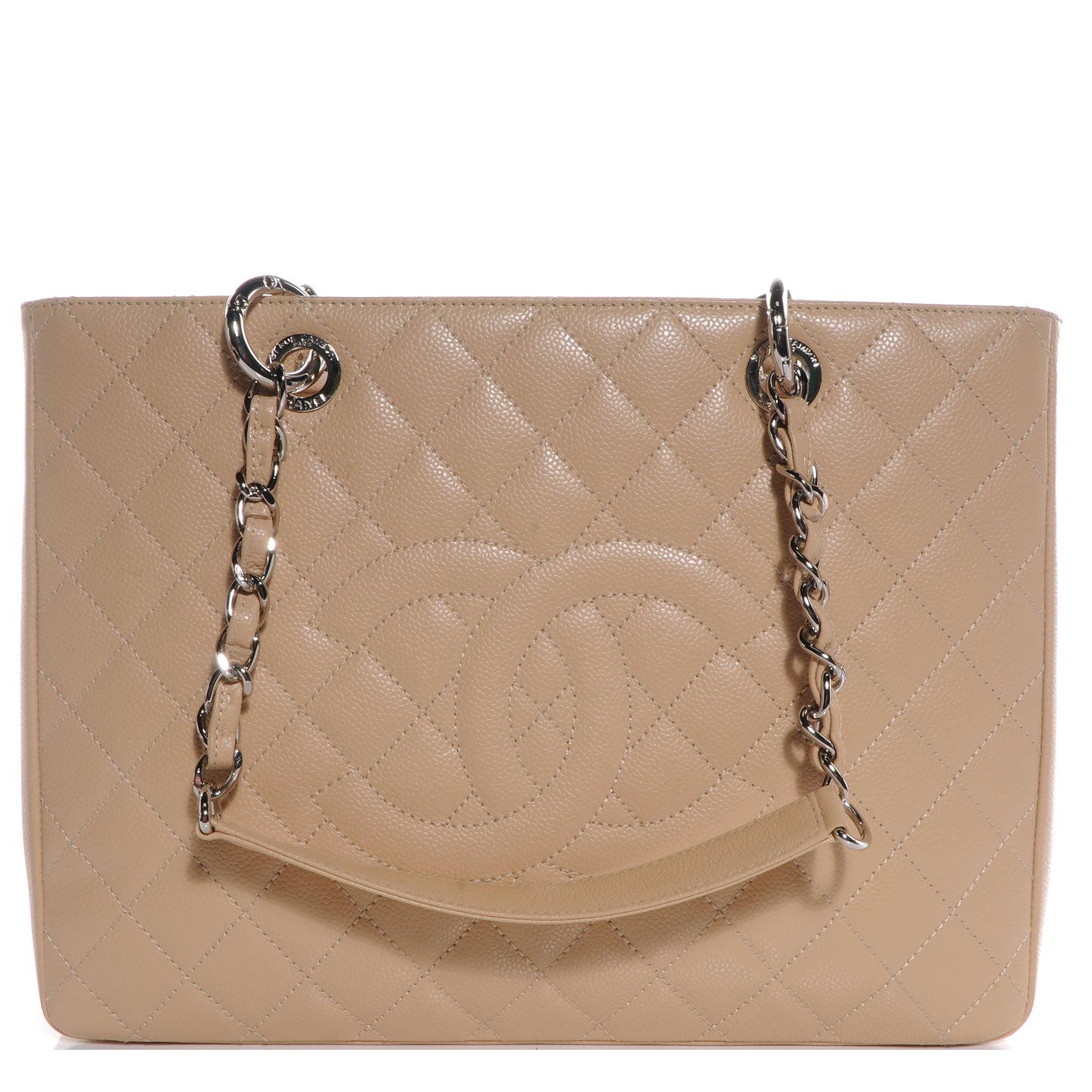 Caviar Grand Shopping Tote GST Beige Clair