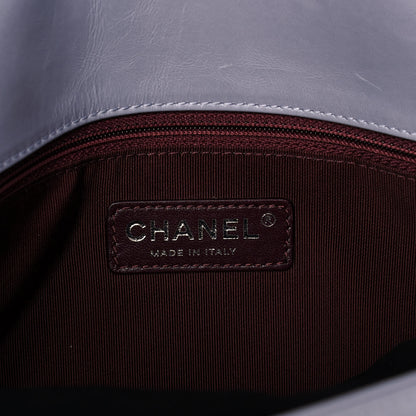 Chanel Glazed Calfskin Quilted Medium Coco Boy Flap Light Grey 10 of 13