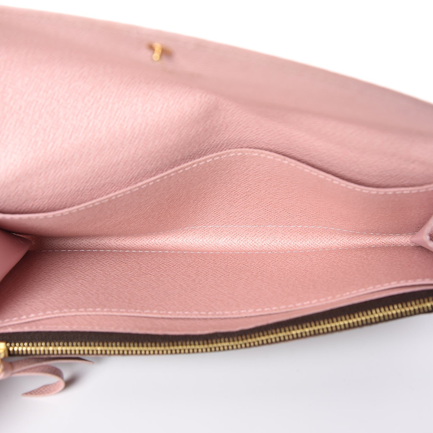 Louis Vuitton Damier Ebene Caissa Wallet Rose Ballerine 5 of 8