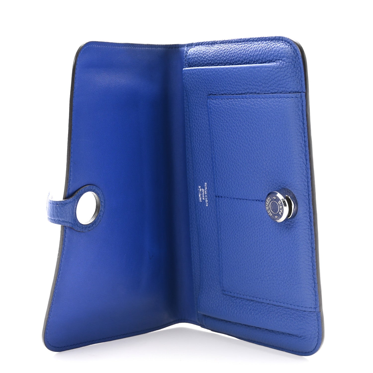 Hermes Togo Dogon Duo Wallet Bleu Electrique 5 of 8