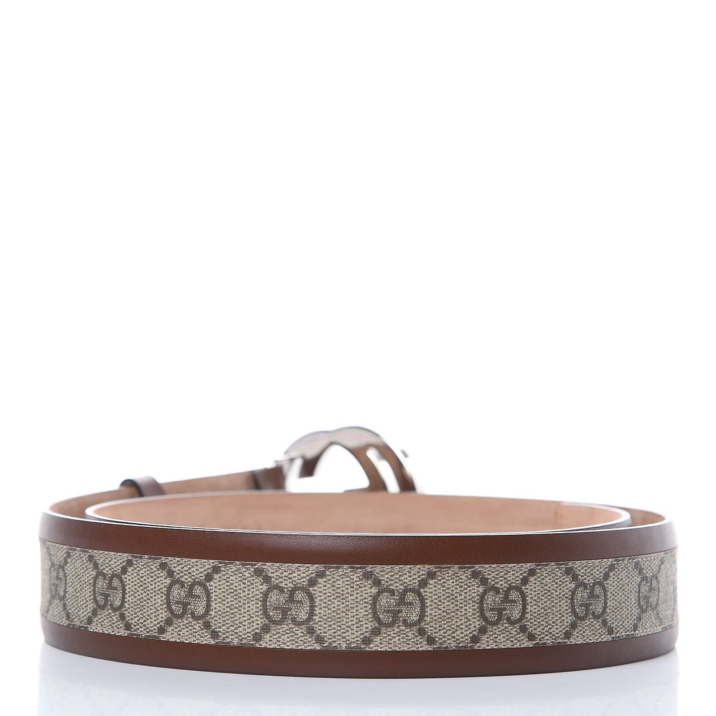 GG Supreme Monogram Selleria Interlocking G 40mm Belt 95 38 Beige Ebony Cuir