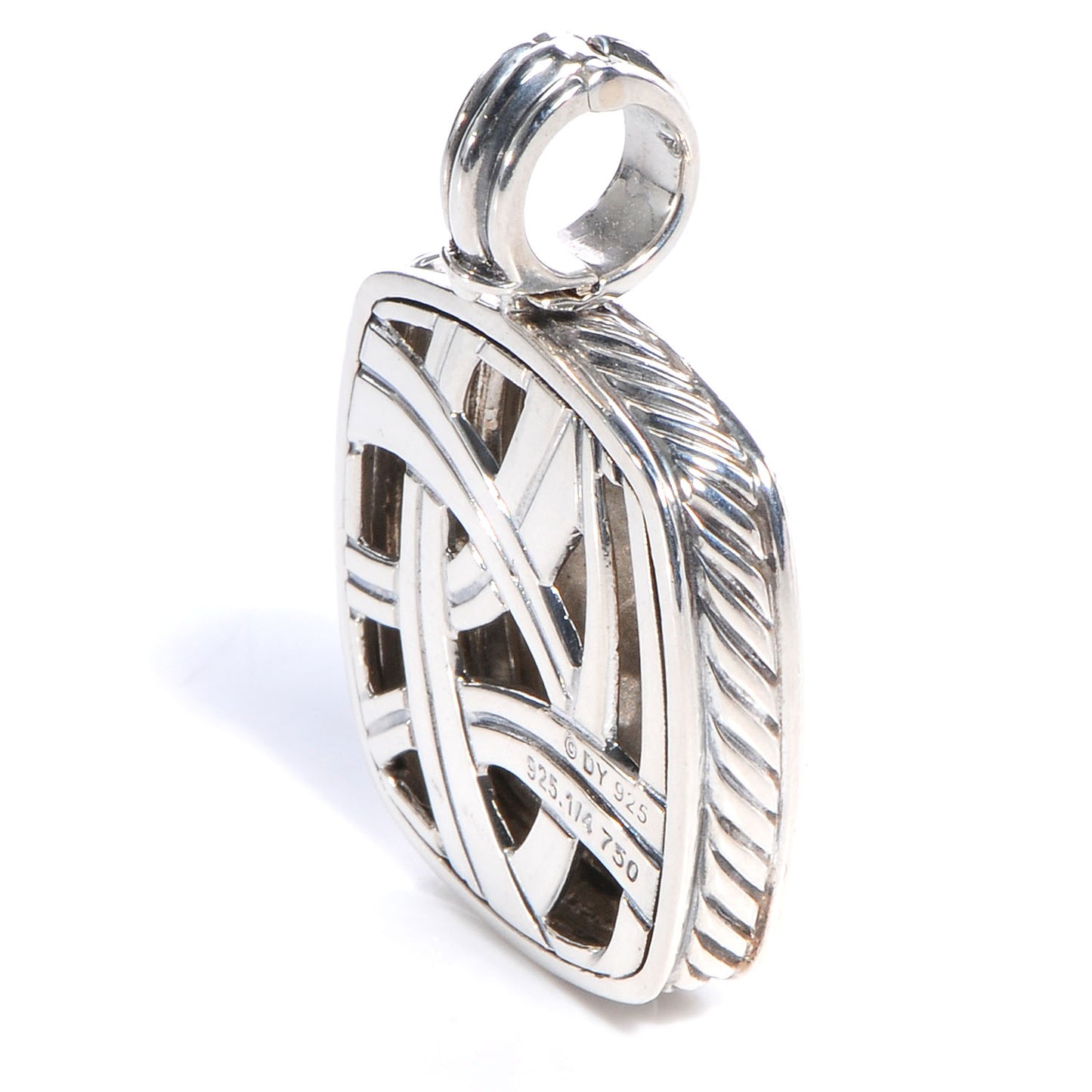 Sterling Silver 18k Yellow Gold Dome 20mm Pendant