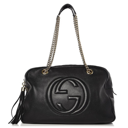 Gucci Pebbled Calfskin Medium Soho Bowler Black 1 of 12
