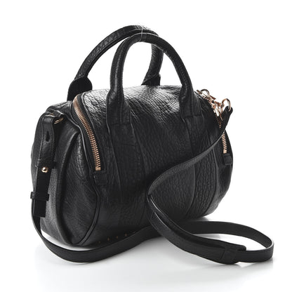 Alexander Wang Pebbled Lambskin Rockie Black Rose Gold Hardware 3 of 9