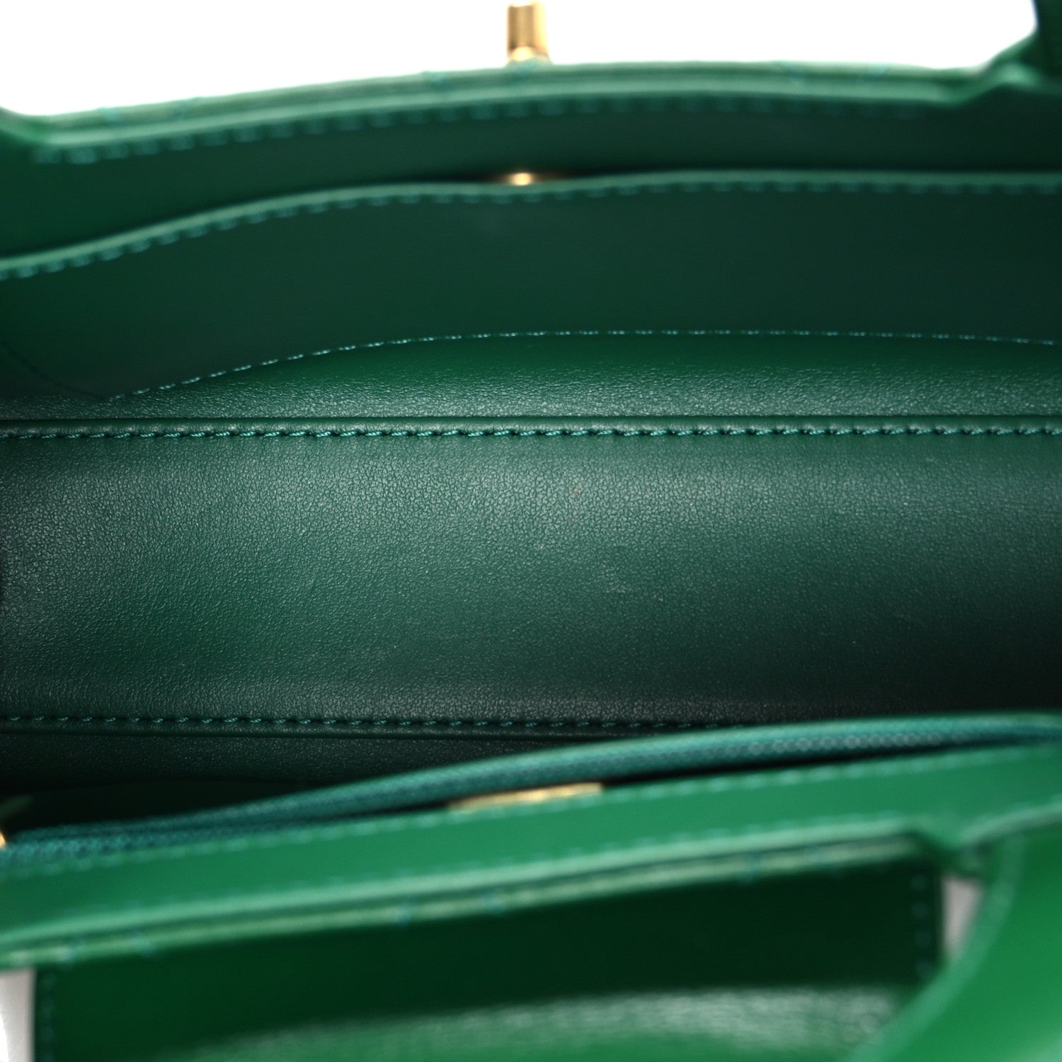Chanel Shiny Aged Calfskin Quilted Nano Kelly Shopper Green 5 of 11