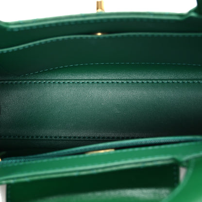 Chanel Shiny Aged Calfskin Quilted Nano Kelly Shopper Green 5 of 11