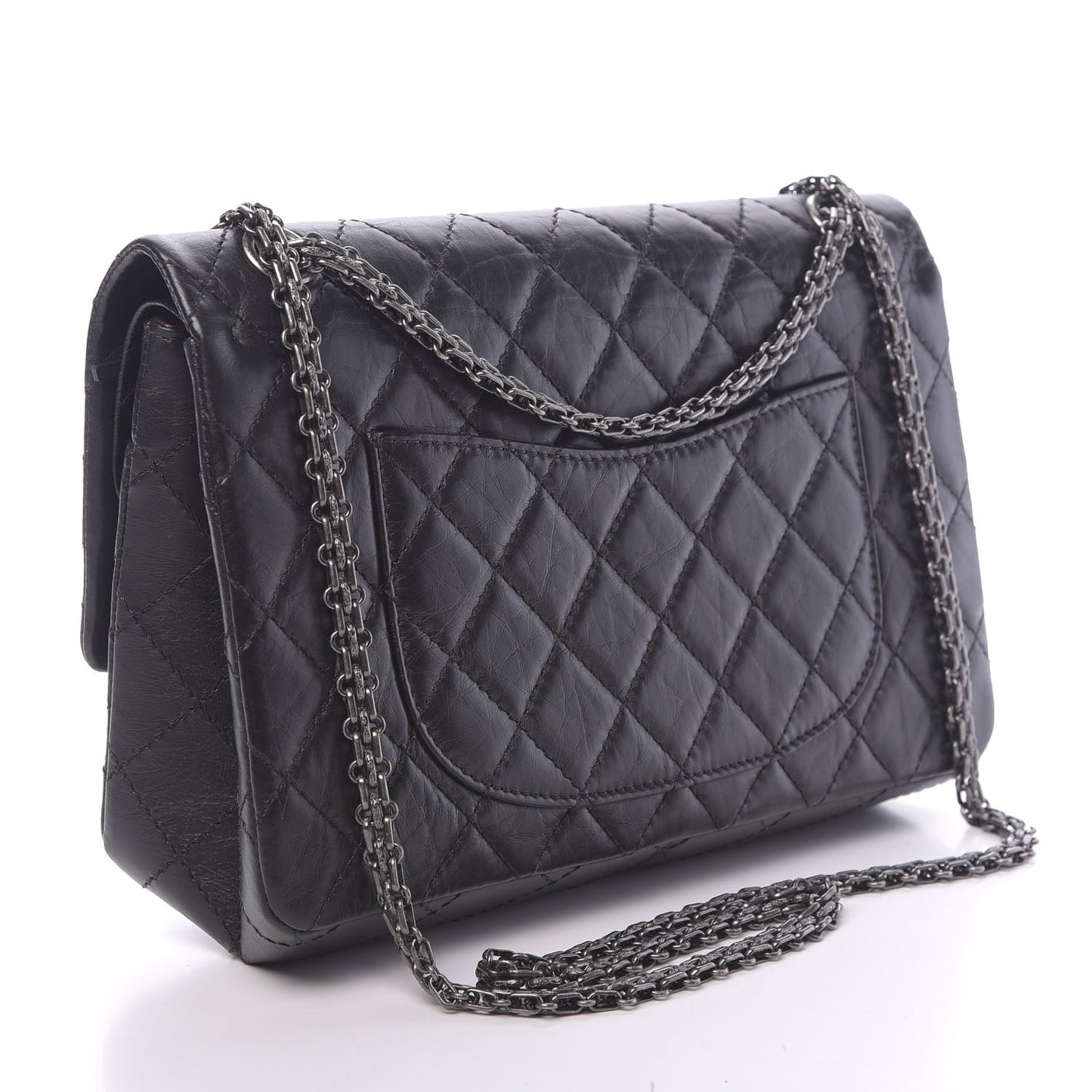 Aged Calfskin Quilted 2.55 Reissue 226 Flap Black