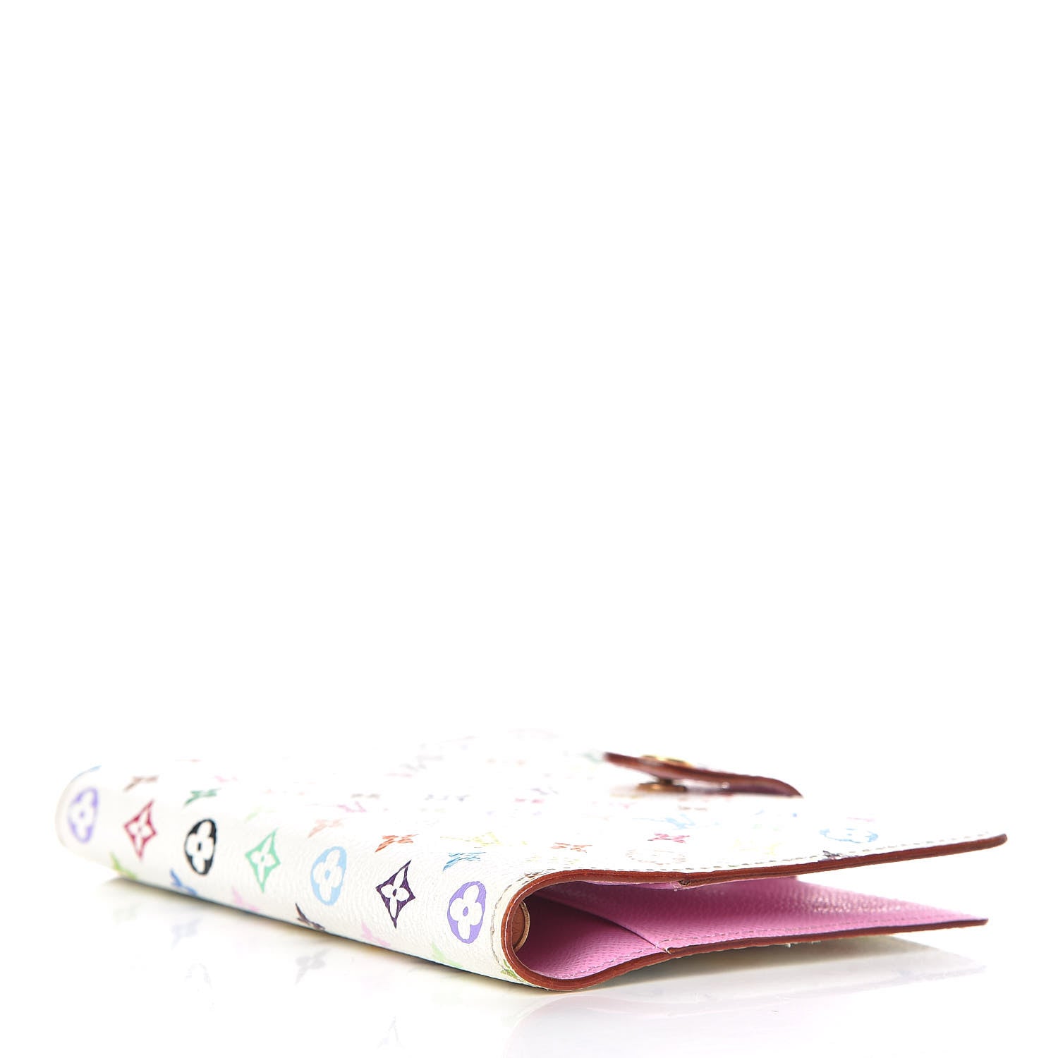 Louis Vuitton Monogram Multicolor Small Ring Agenda Cover White Litchi 4 of 12