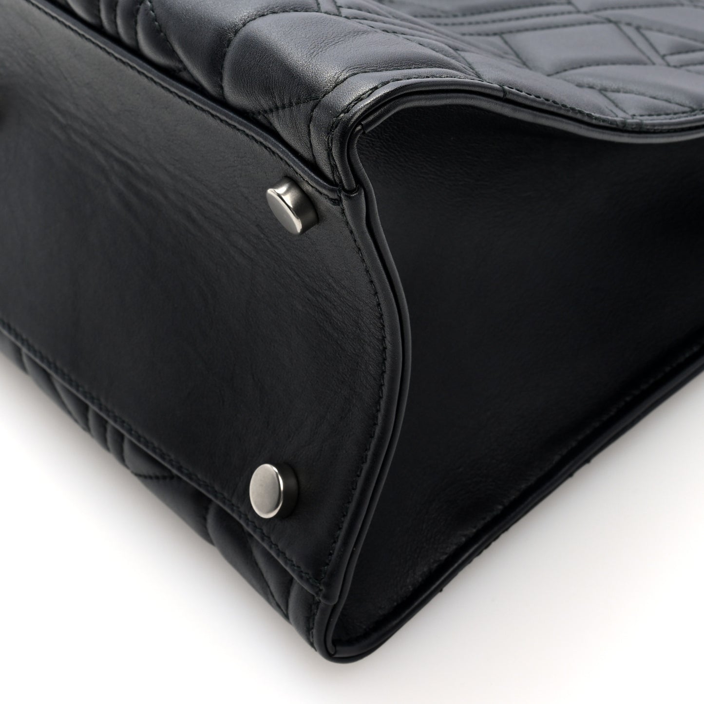 Calfskin Web Quilted Large Dionysus Tote Bag Black