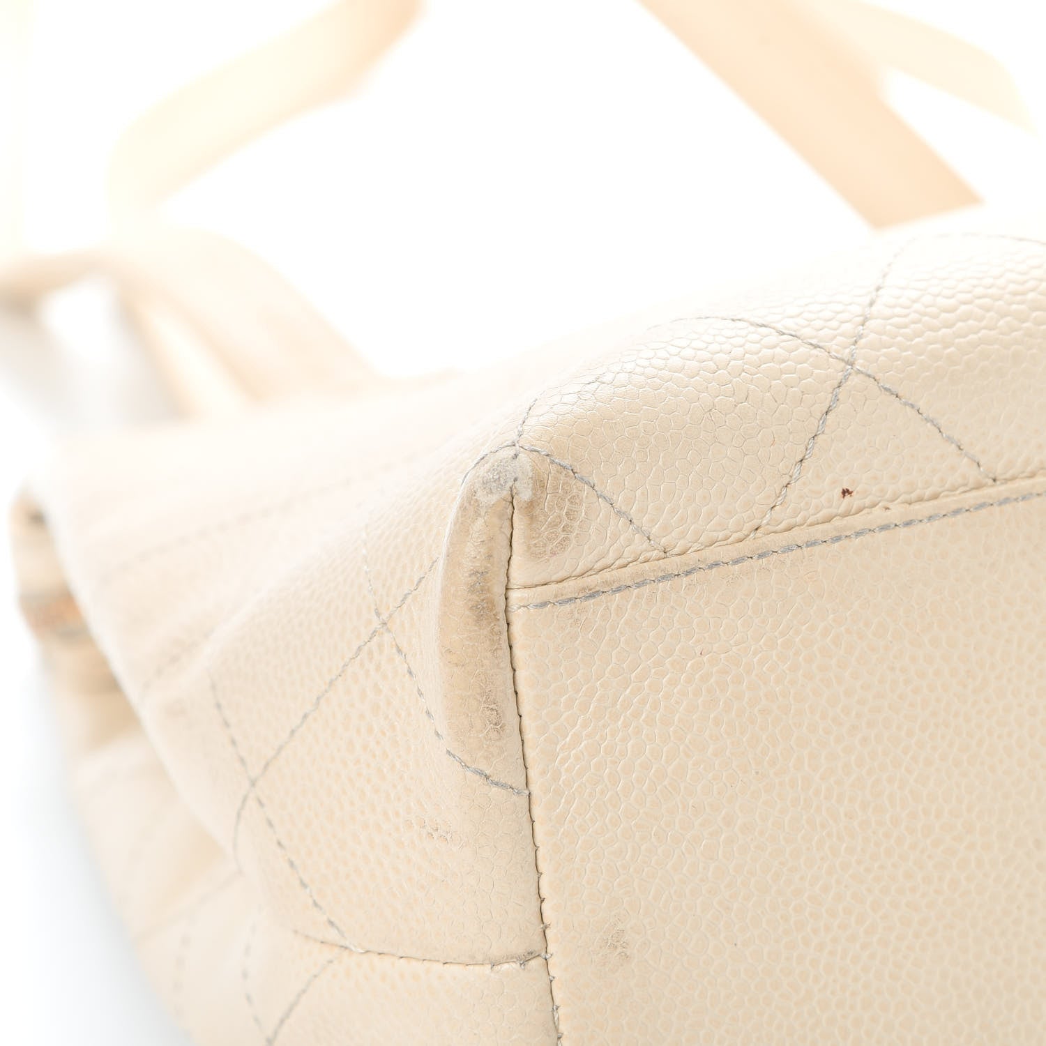 Chanel Caviar Stitched Tote Beige 12 of 20