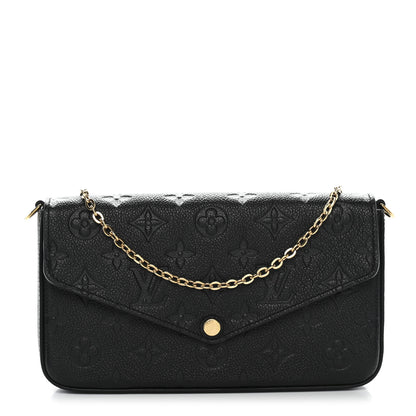 Louis Vuitton Empreinte Pochette Felicie Chain Wallet Black 1 of 11