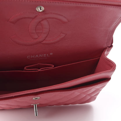 Chanel Caviar Quilted Medium Double Flap Dark Pink 7 of 9