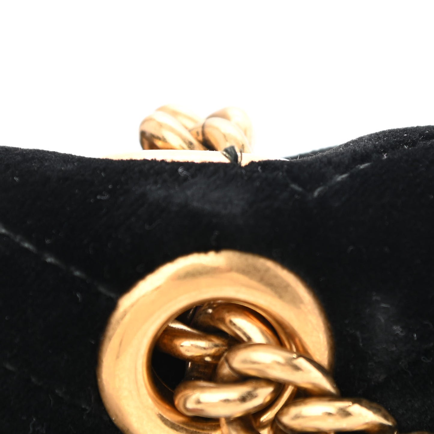 Velvet Matelasse Mini GG Marmont Shoulder Bag Black