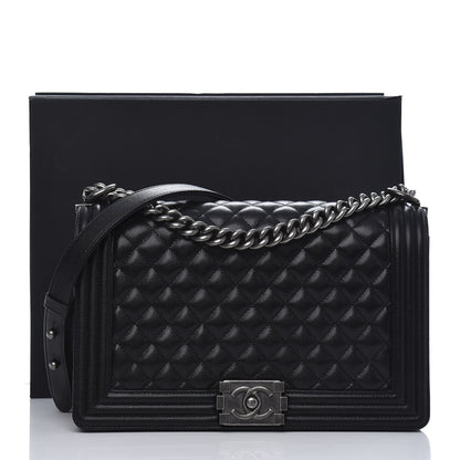 Chanel Caviar Quilted New Medium Boy Flap Black 12 of 12
