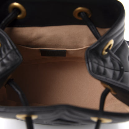 Gucci Calfskin Matelasse GG Marmont Flap Backpack Black 4 of 11