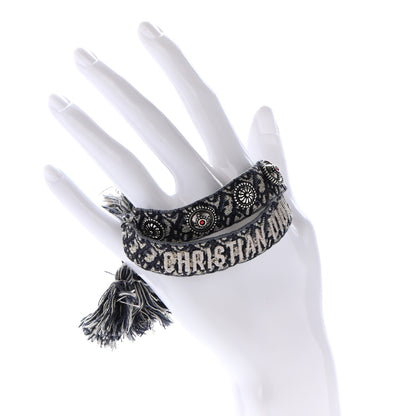 Christian Dior Woven Cotton Oblique J'Adior Friendship Bracelet Set Blue 2 of 4