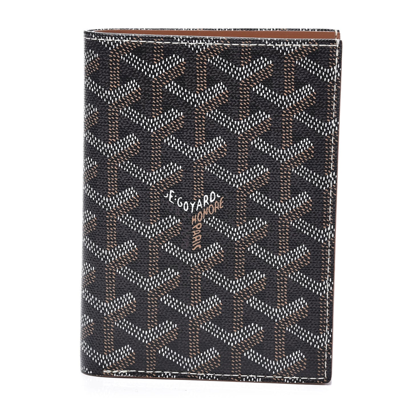 Goyardine Grenelle Passport Wallet Black Gold