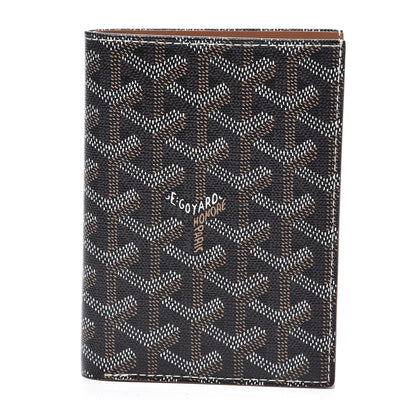 Goyard Goyardine Grenelle Passport Wallet Black Gold 1 of 10