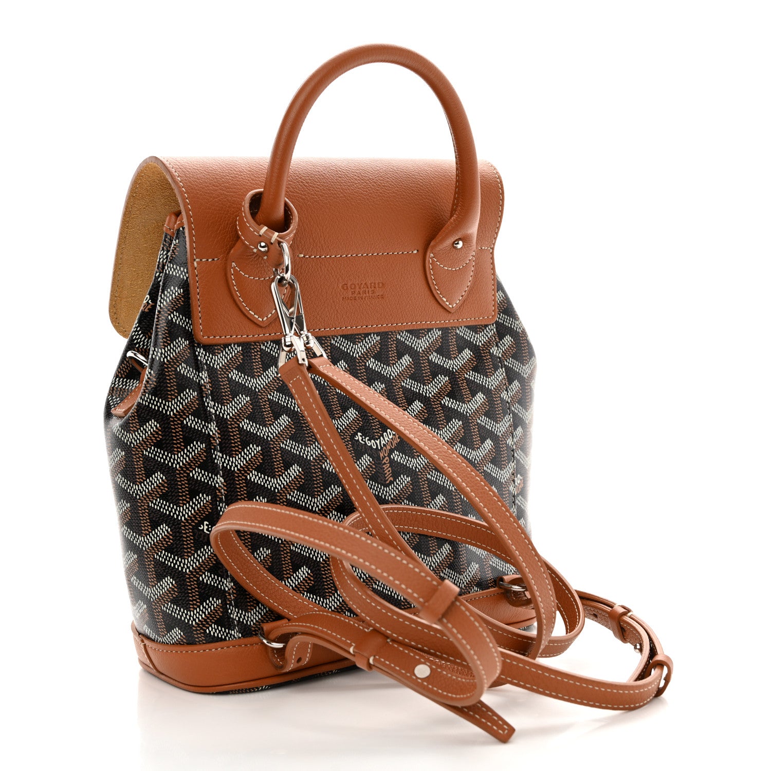 Goyard Goyardine Calfskin Mini Alpin Backpack Black Gold 3 of 10