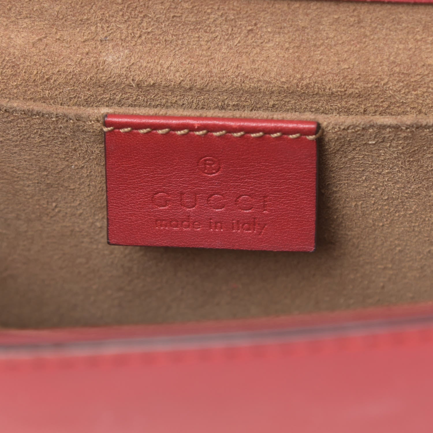 Gucci Calfskin Small Padlock Shoulder Bag Hibiscus Red 6 of 21