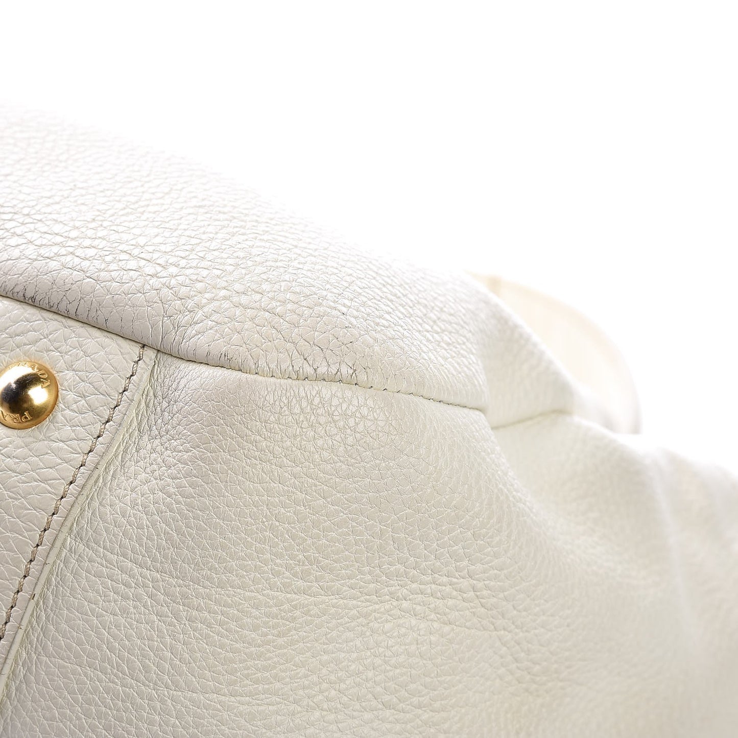 Vitello Daino Side Pocket Hobo Bianco