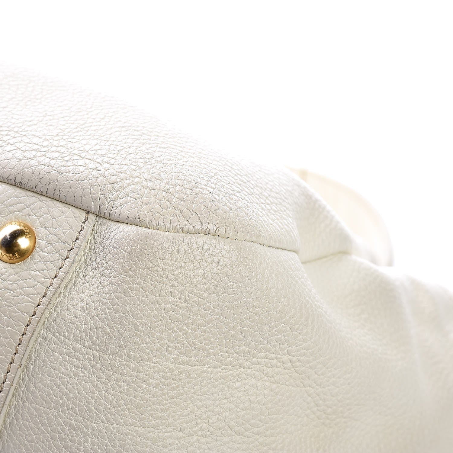 Prada Vitello Daino Side Pocket Hobo Bianco 13 of 18