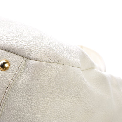 Prada Vitello Daino Side Pocket Hobo Bianco 13 of 18