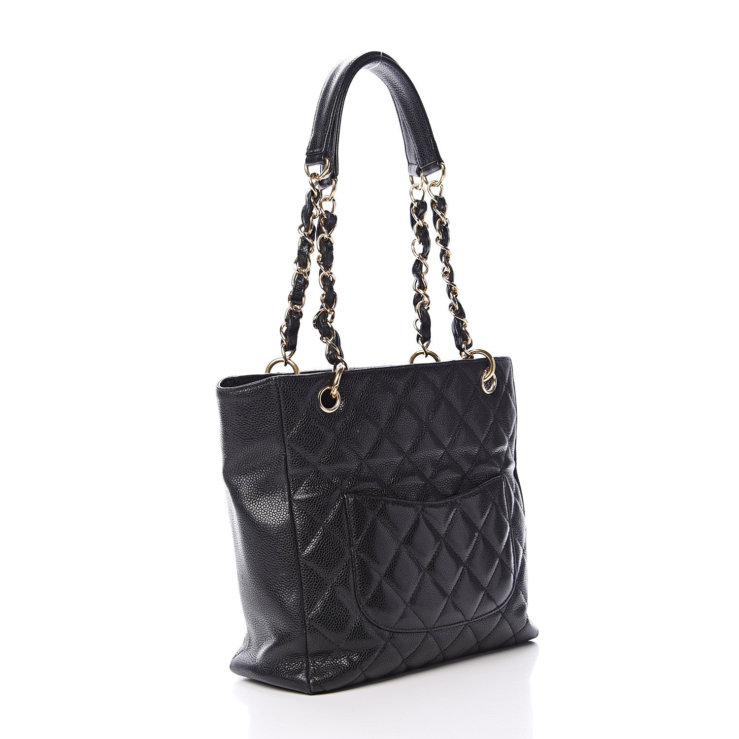 Chanel Caviar Quilted Petit Shopping Tote PST Black 2 of 13