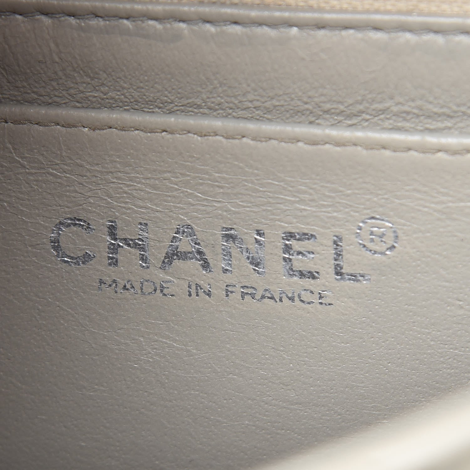 Chanel Lambskin Quilted Mini Square Flap Grey 8 of 9