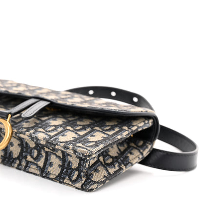 Christian Dior Oblique Saddle Belt Bag Blue 9 of 9