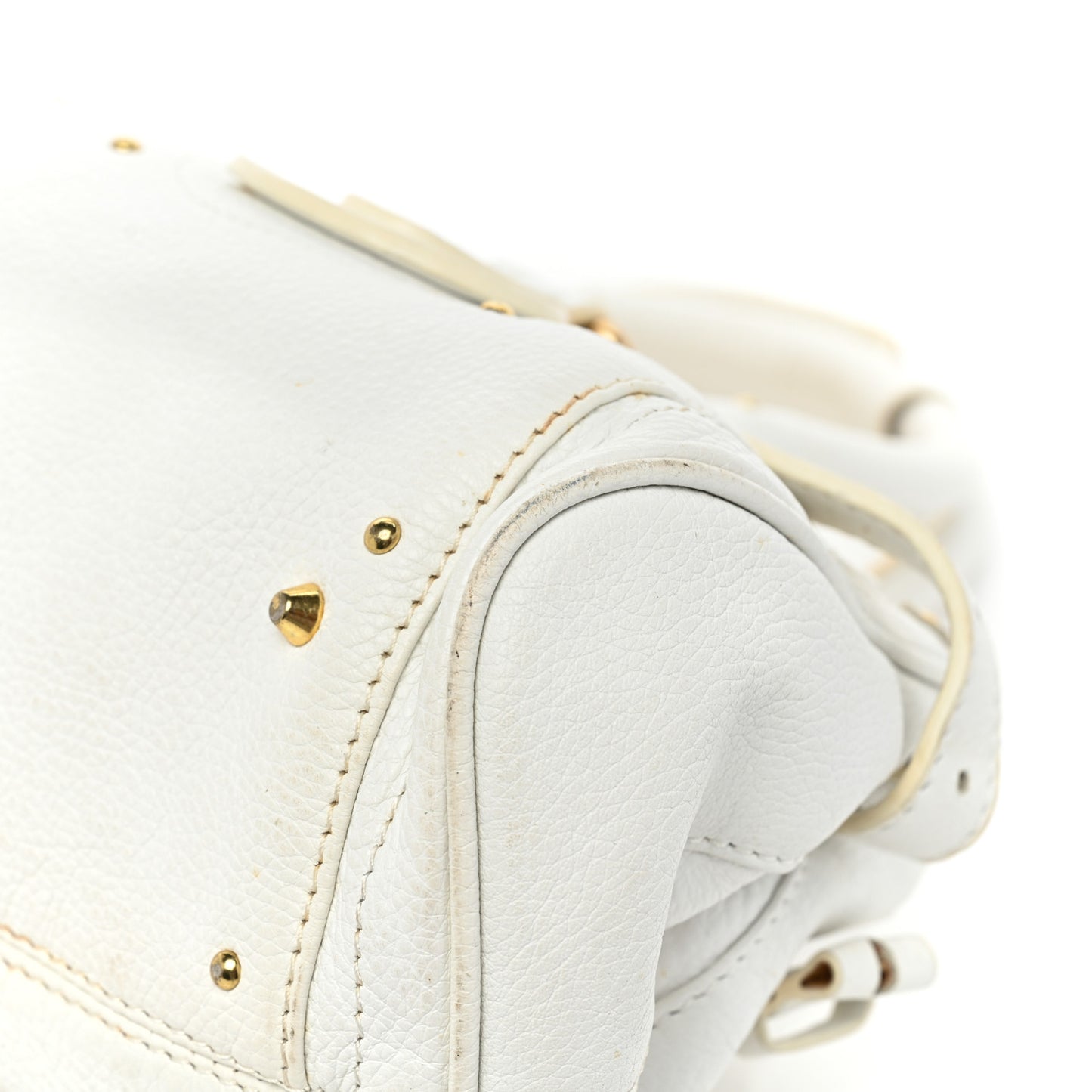 Calfskin Small Paddington Satchel White