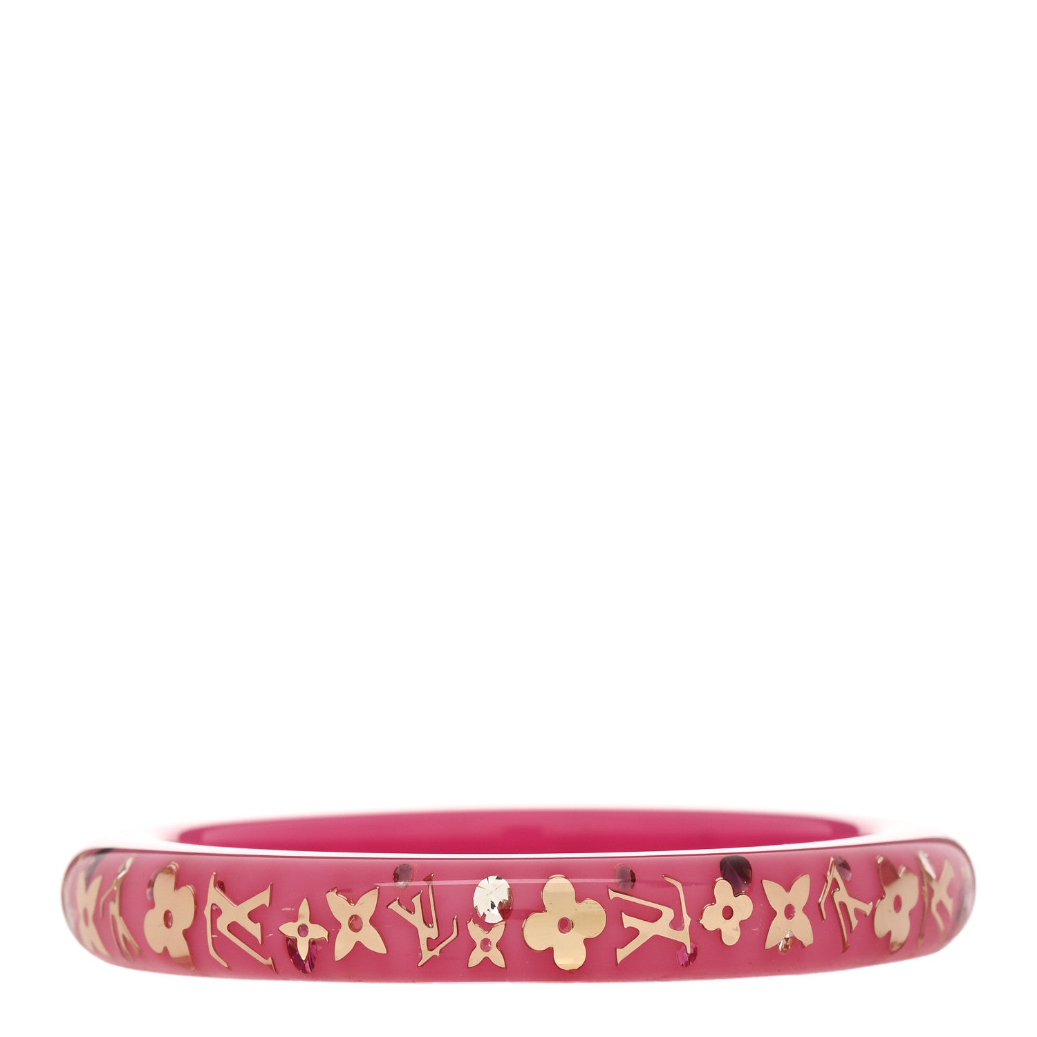 Louis Vuitton Resin Swarovski Small Inclusion Bracelet Rose Pop 1 of 3
