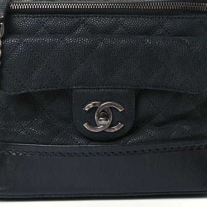 Chanel Iridescent Grained Calfskin Quilted Globe Trotter Vanity Case Black 10 of 12