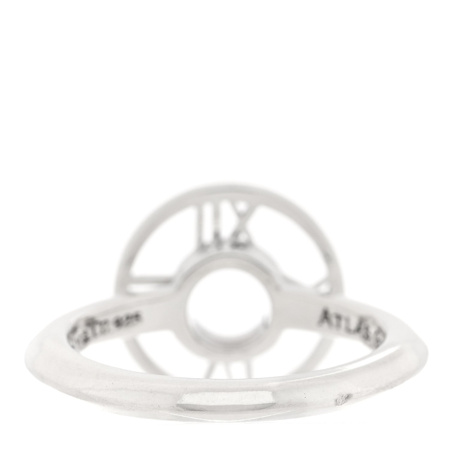 Tiffany Sterling Silver Atlas Round Medallion Ring 53 6.5 3 of 6