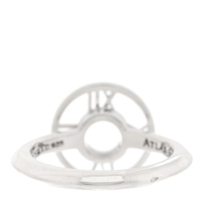 Tiffany Sterling Silver Atlas Round Medallion Ring 53 6.5 3 of 6