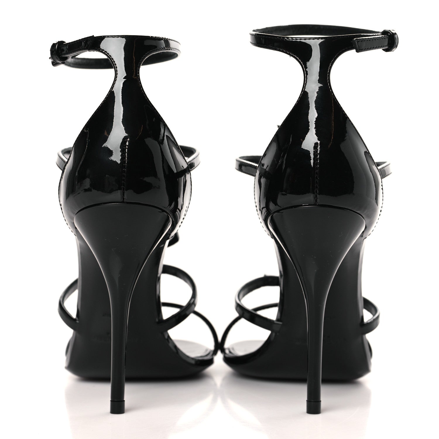Saint Laurent Patent Cassandra 100 Sandals 37 Black 5 of 9