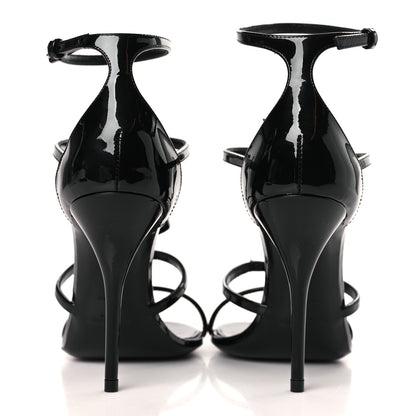 Saint Laurent Patent Cassandra 100 Sandals 37 Black 5 of 9