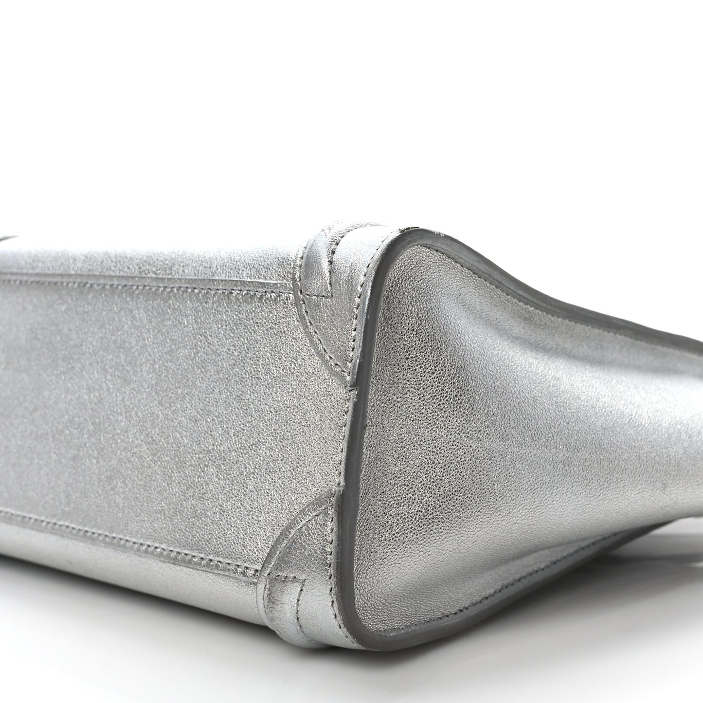 Laminated Lambskin Nano Luggage Silver