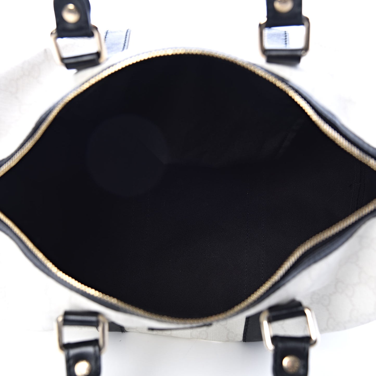 GG Plus Monogram Medium Joy Boston White Black