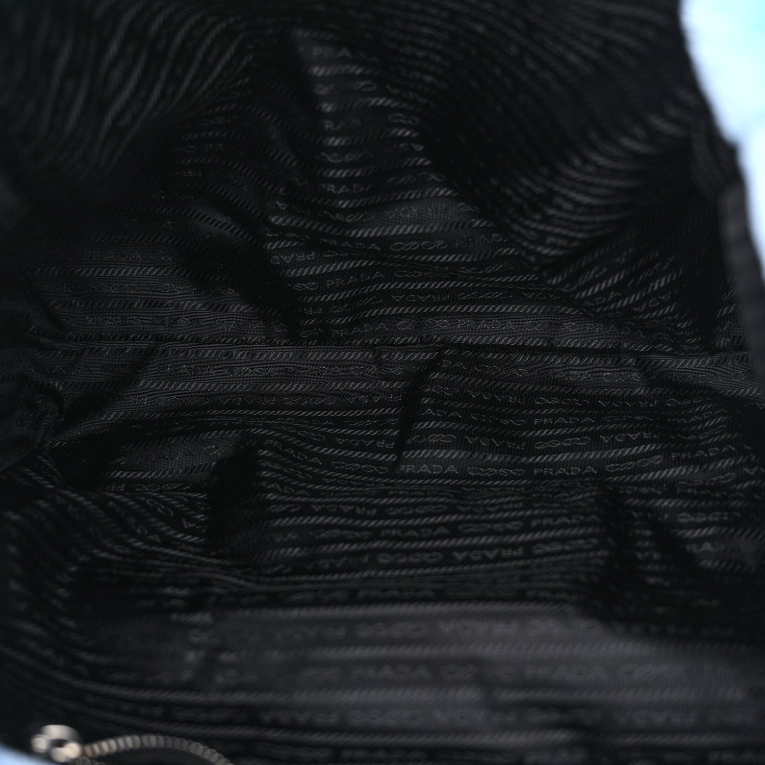 Prada Terry Cloth Tote Bag Celeste Black 13 of 13