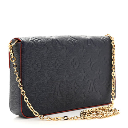 Louis Vuitton Empreinte Pochette Felicie Chain Wallet Marine Rouge 4 of 11