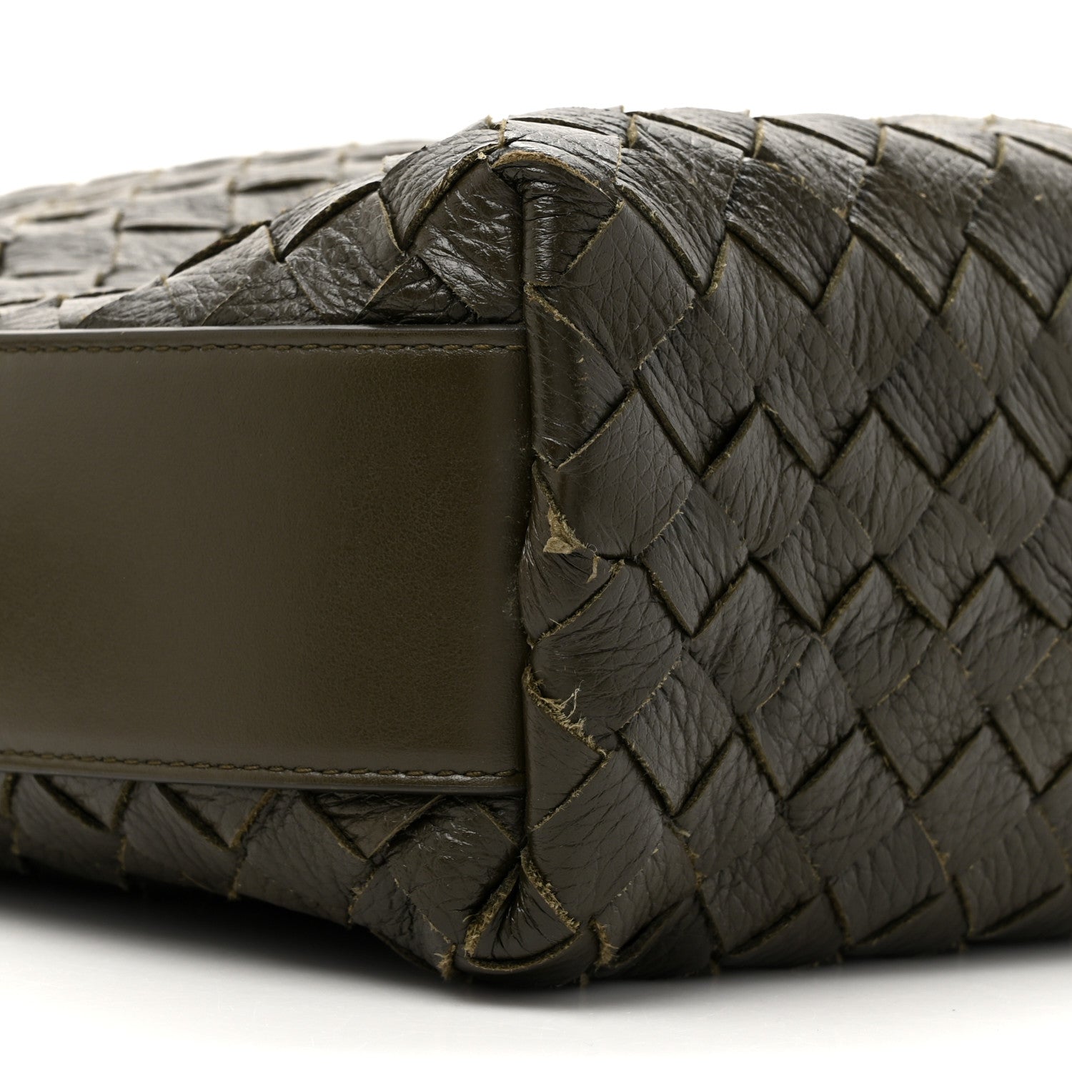 Bottega Veneta Deerskin Intrecciato Medium Traveler Hobo Kaki 10 of 10